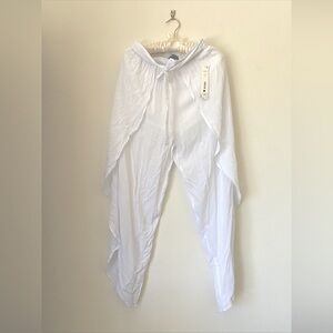 NWT Aqua Petal Beach Swim CoverUp Pant,Size-Small in White color
